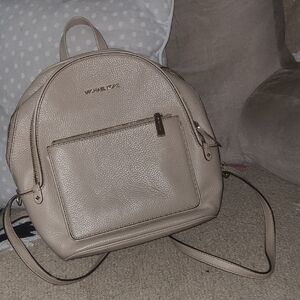 Michael Kors Taupe Leather Backpack